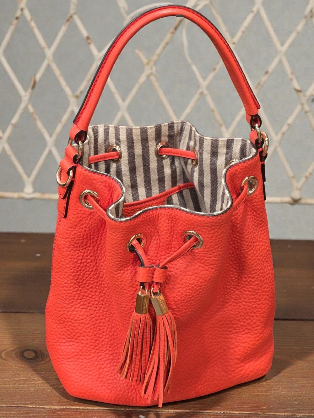 Henri Bendel Coral Bucket Bag